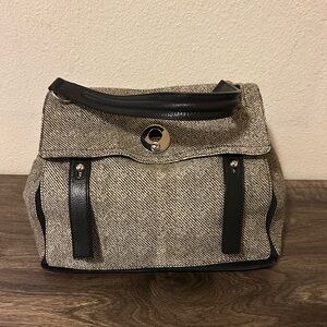 Yves Saint Laurent (YSL) Black/Gray & Leather/Suede Muse Handbag